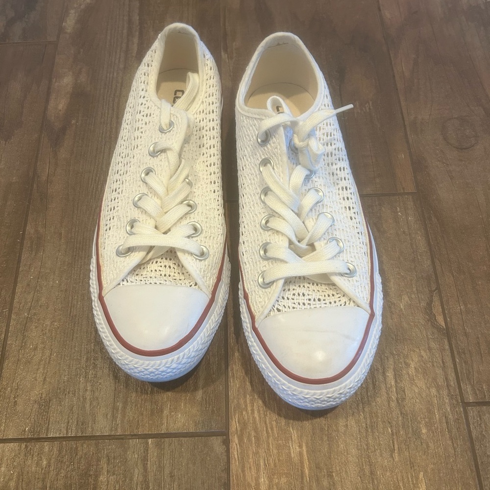 Converse White and Red Women's Sneakers
